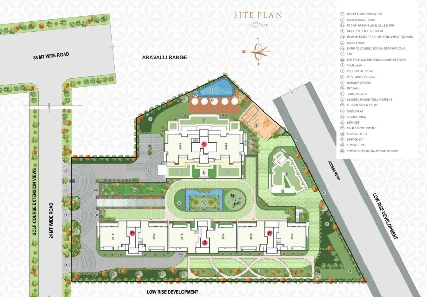 Anant Raj The Estate Residences Site Plan