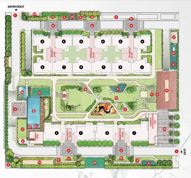 Eldeco La Vida Bella Site Plan
