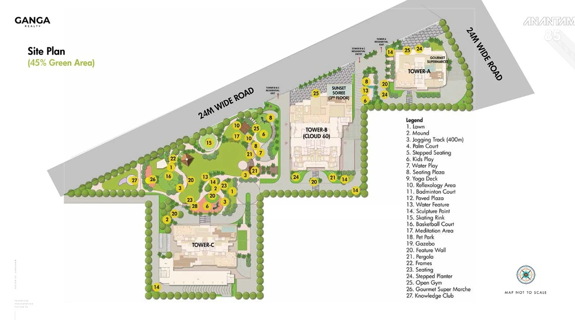 Ganga Realty Anantam Site Plan