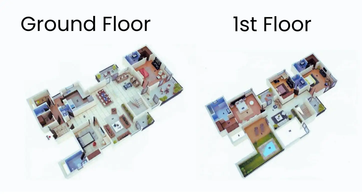 5 BHK Apartment + 5 Toilets