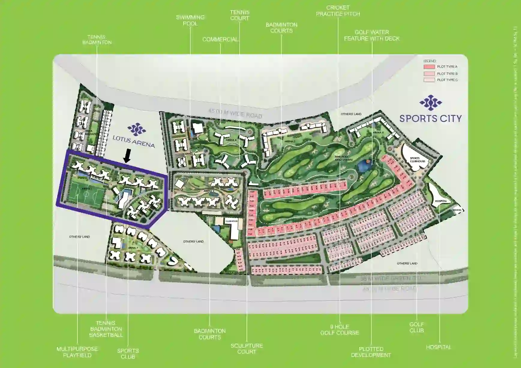 Lotus Greens Arena Site Plan