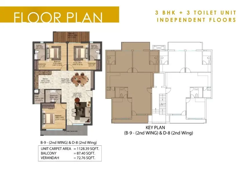 3 BHK Independent Floors Apartments