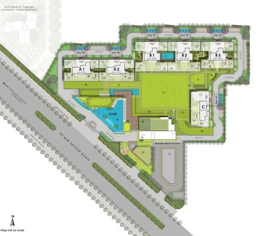 Puri Diplomatic Residences Site Plan