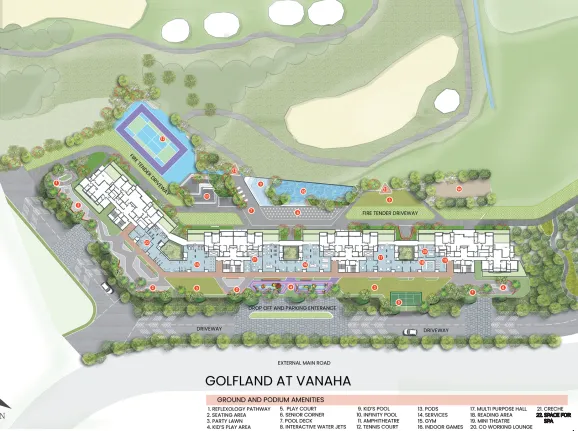 Shapoorji Pallonji Golfland at Vanaha Site Plan