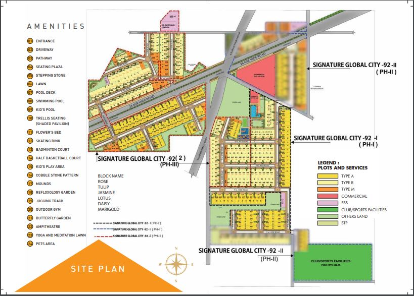Signature Global City 92 Site Plan
