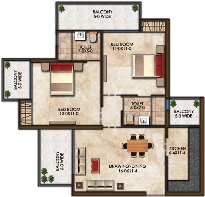 2 BHK Apartments