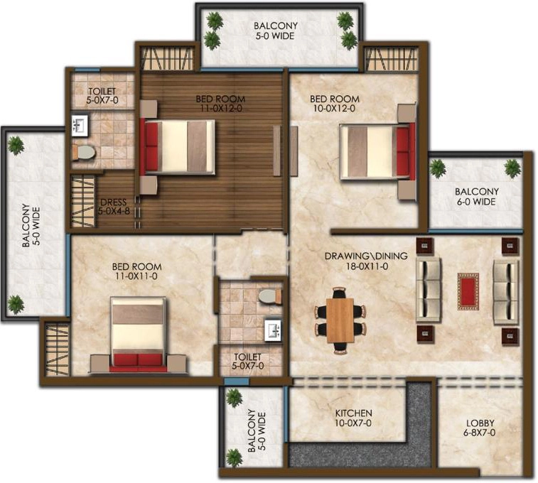 3 BHK Apartments