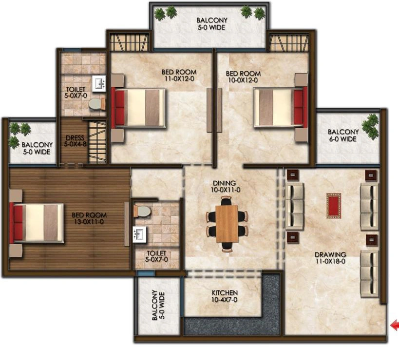 3 BHK Apartments