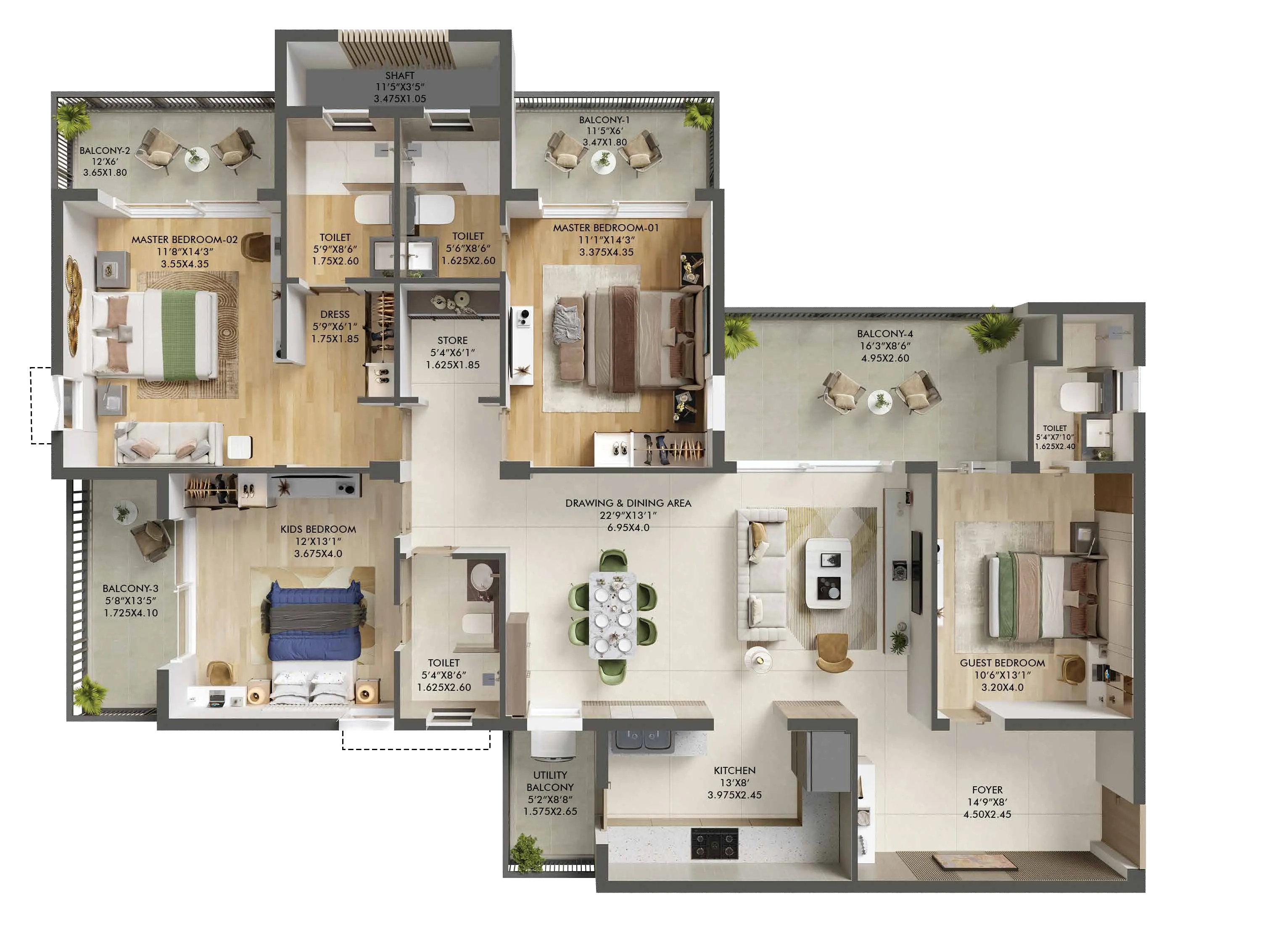 4BHK Apartment