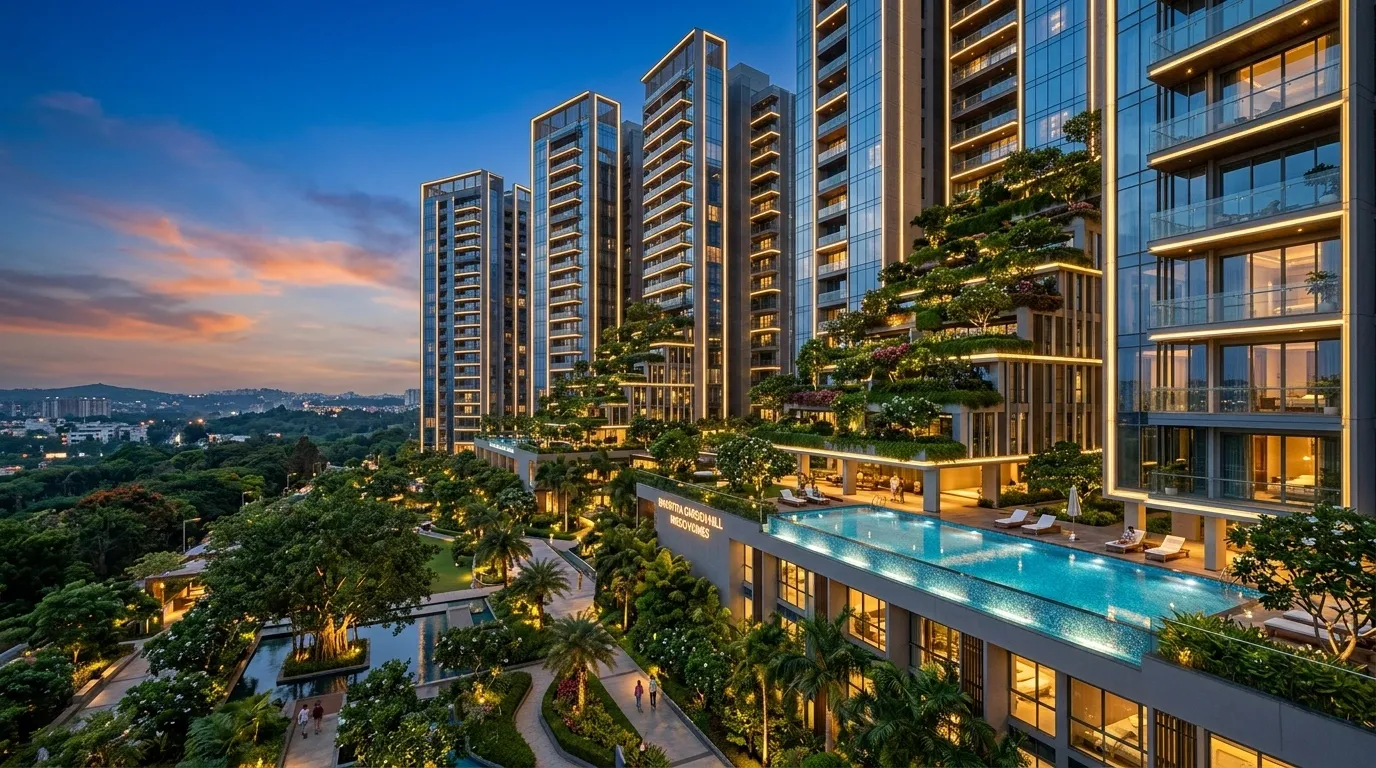 bharitya city garden hill apartment
