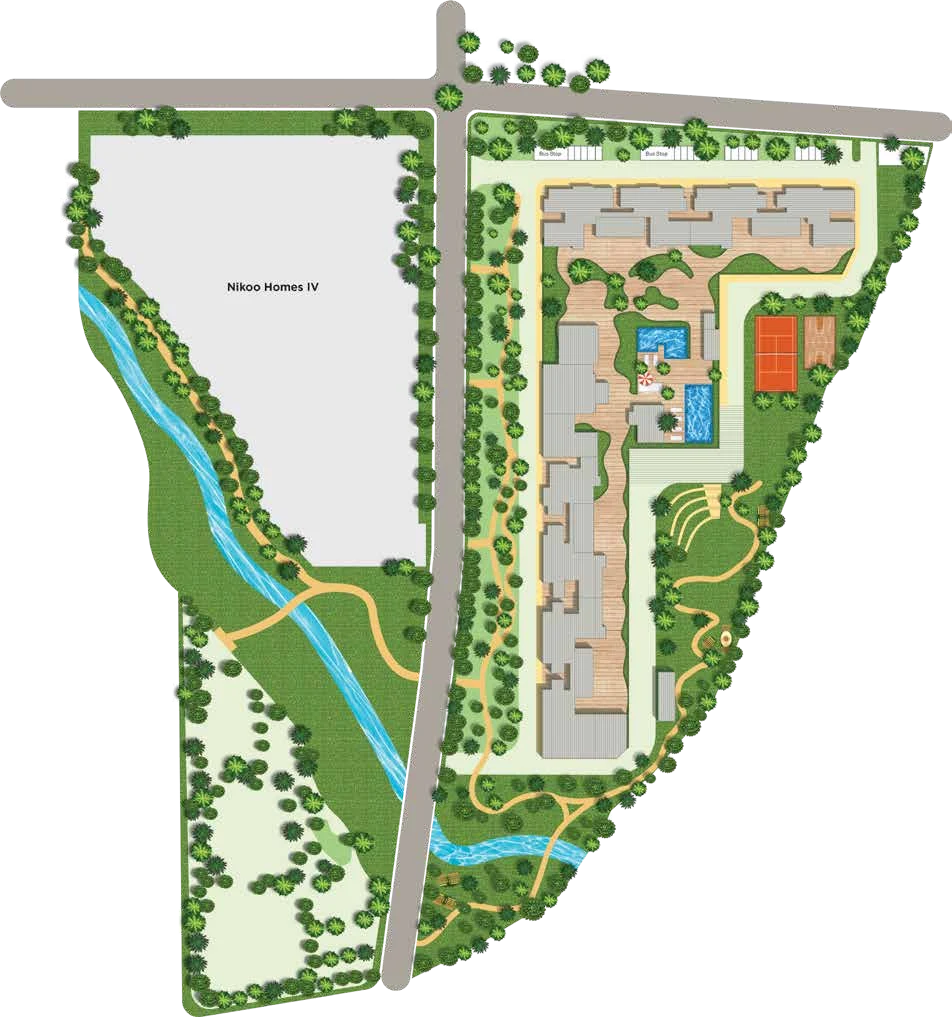 2.5BHK Bhartiya City Nikoo Homes 5 Site Plan