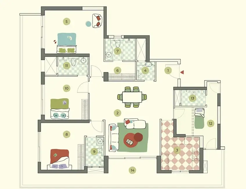 3BHk Apartment