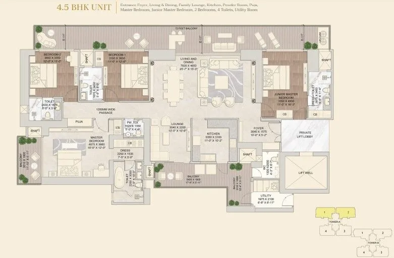 4.5 BHK Apartment