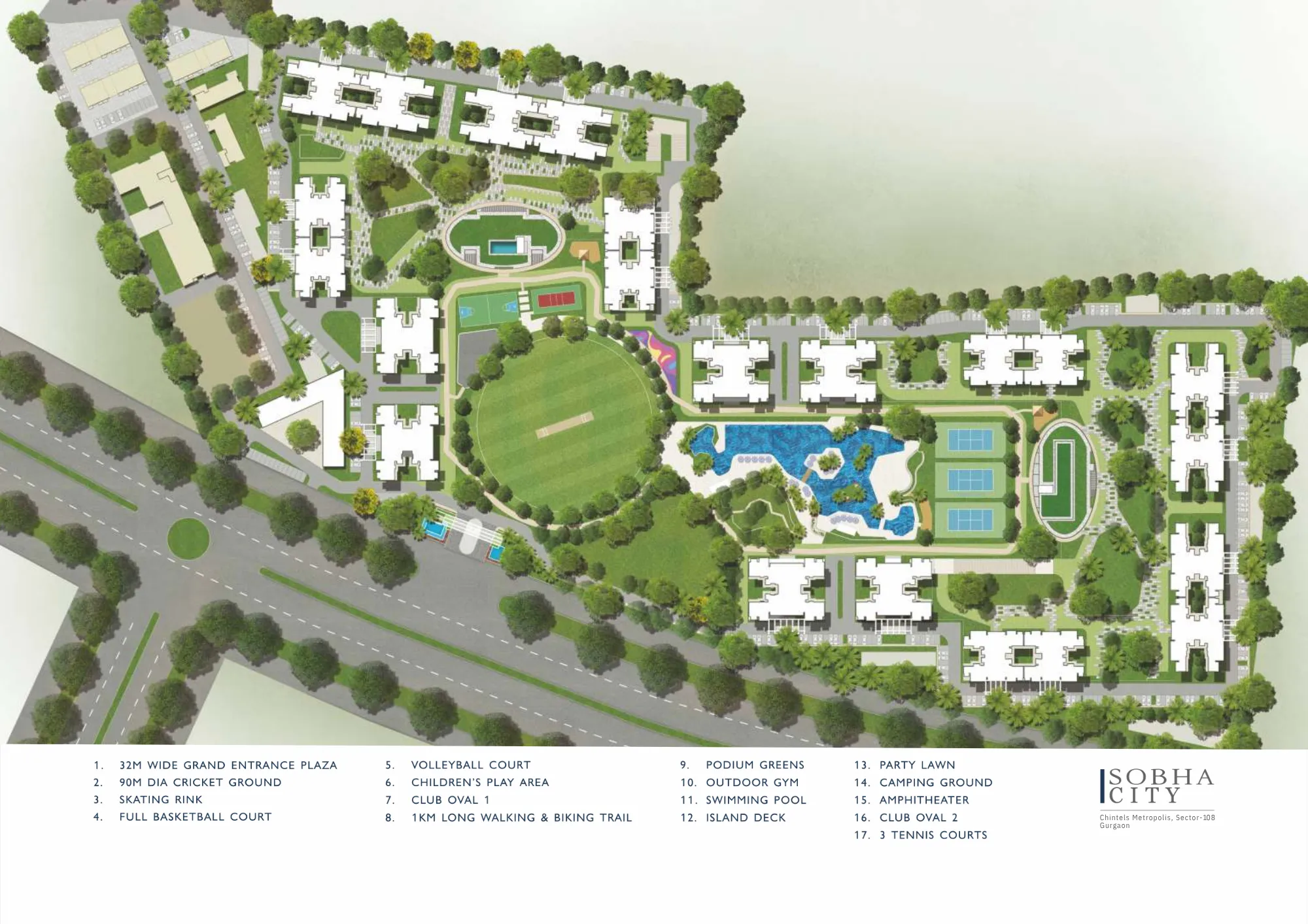 Sobha City Site Plan